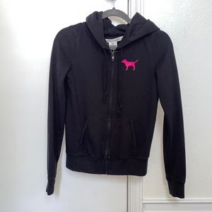 Pink Victoria Secret zip up hoodie